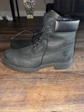 Timberland Men’s Black Lace-Up Leather Work Boots